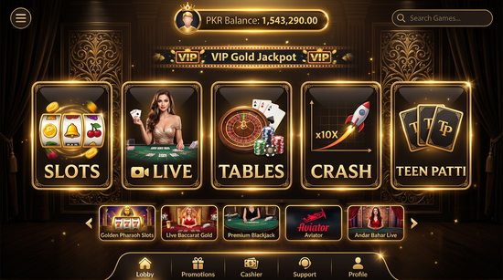 Main screen of jalwa99 casino page for PK players